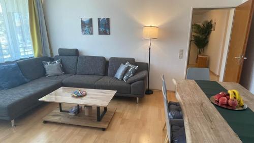 Ruang duduk di Ferienwohnung Alpenherz