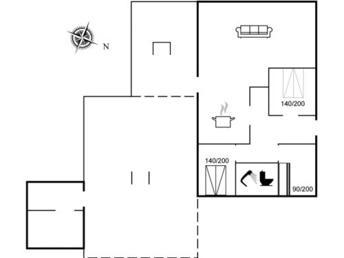 a floor plan of a house at Holiday Home Ali - 500m from the sea by Interhome in Hejlsminde
