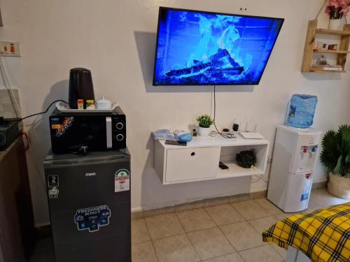 Kuchyň nebo kuchyňský kout v ubytování The Velvet Studio - Urban Escape