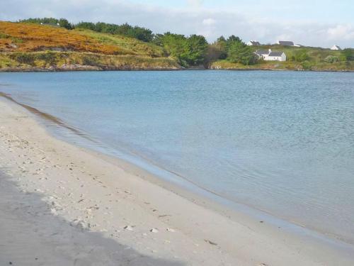 - une vue sur la plage avec une maison en arrière-plan dans l'établissement Holiday Home Timmy's Cottage Heir Island by Interhome, à Kilmoon