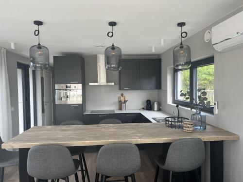 Η κουζίνα ή μικρή κουζίνα στο Holiday Home De Zeebries by Interhome