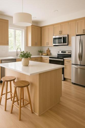 Kuchyň nebo kuchyňský kout v ubytování Mayfair Hidden Gem