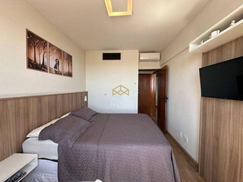 Postel nebo postele na pokoji v ubytování Excelente Flat Loft Mobiliado no Centro de Campinas !!!