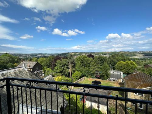 a view from the balcony of a house at 2 Bedroom Scenic Apartment, with Balcony View & Parking in Shipley