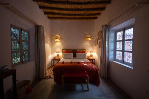 Postel nebo postele na pokoji v ubytování Dar Syada Boutique Hotel Marrakech