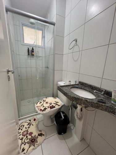 Salle de bains dans l'établissement Apto Aconchegante