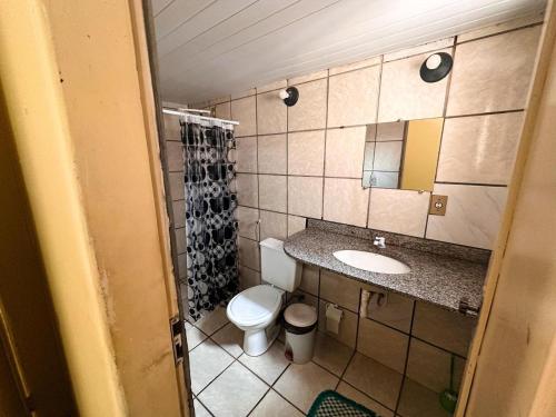 Et badeværelse på JGM chalés