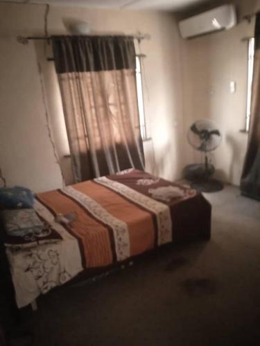 Ένα ή περισσότερα κρεβάτια σε δωμάτιο στο Ikorodu Apartment