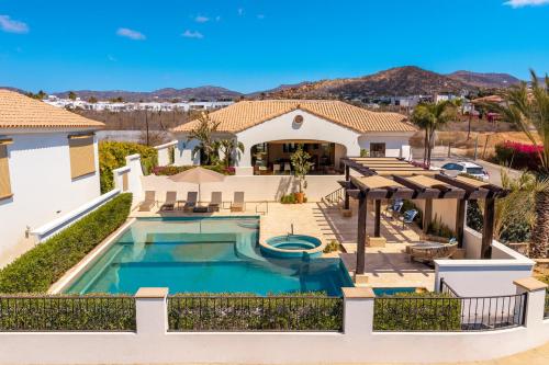 a view of a house with a swimming pool at Modern Villa in Cabo Private Jacuzzi in Cabo San Lucas