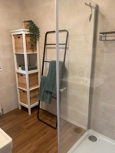 Koupelna v ubytování Ferienwohnung Unterm Nastberg