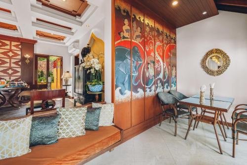 Posezení v ubytování Leva Boutique Hotel