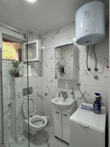 Ένα μπάνιο στο Apartman Tea