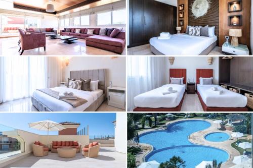 Ένα ή περισσότερα κρεβάτια σε δωμάτιο στο Exceptional Penthouse Private Terrace & Pool