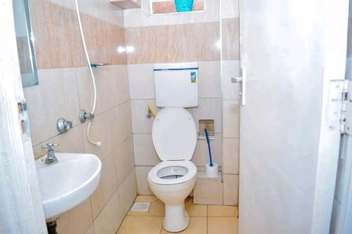 A bathroom at Ann's home