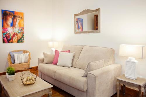 Χώρος καθιστικού στο Apartamentos Casa del Aceite