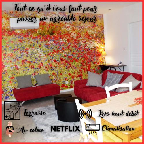 Idéal Professionnels Gîte Les Coquelicots - Wifi, Calme, Parking privé
