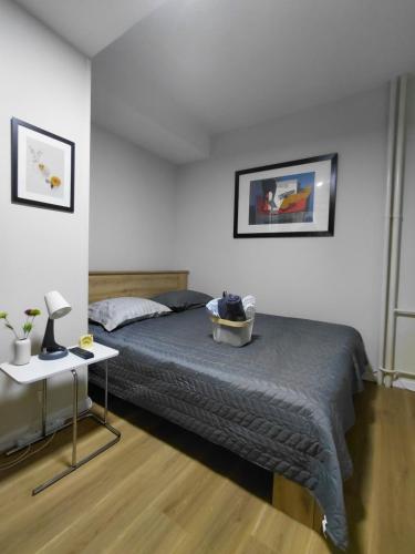 Ένα ή περισσότερα κρεβάτια σε δωμάτιο στο Urban Hub Apartment