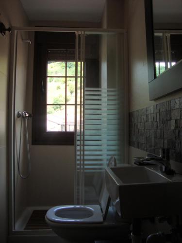 フェレチョサにあるEl Molin de Eloyのバスルーム(シャワー、トイレ、シンク付)