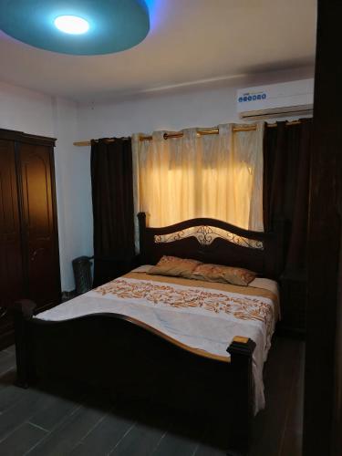 a bedroom with a large bed in a room at شقة فاخرة مع مطل luxerious with nice view in Amman