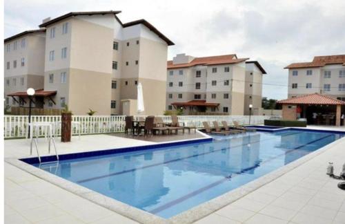 Swimmingpoolen hos eller tæt på Apartamento Luxo zona sul Ilhéus piscina academia sauna