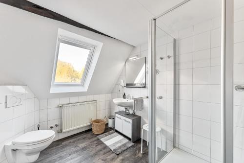 Ένα μπάνιο στο Charmante Hotelwohnung nahe Pforzheim, ruhige Lage