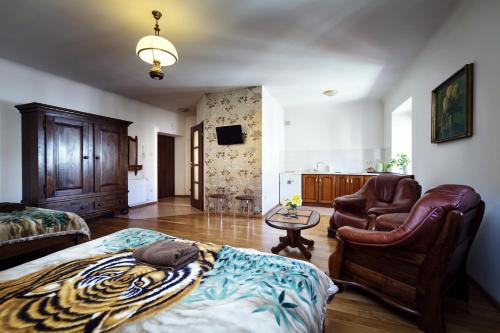Χώρος καθιστικού στο Apartamenty Magia