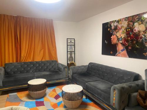 Χώρος καθιστικού στο Spacious & modern apartment near Westpark 6 person