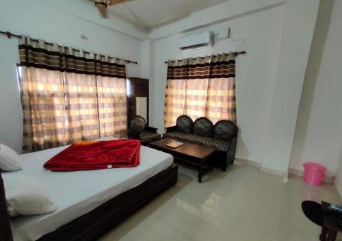 Voodi või voodid majutusasutuse Arjun Guest house Malikpur Pathankot toas