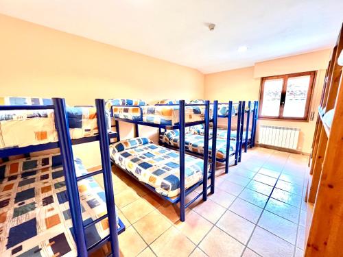 a group of bunk beds in a room at Albergue Urbasa in Eulate