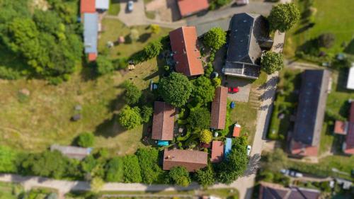 an overhead view of a model of a house and trees at Wiesengrund in Cantnitz