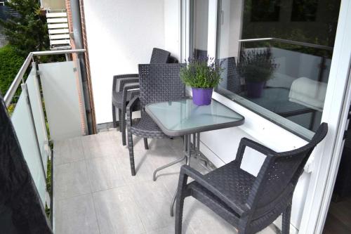 Posezení v ubytování 4 Sterne Ferienwohnungen Lavendel Brüggen