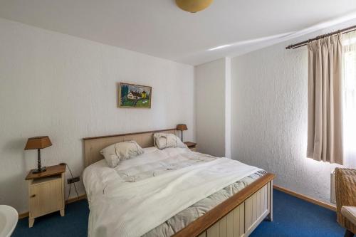 a bedroom with a large bed in a room at Sous le Cielle d'Ardenne in La Roche-en-Ardenne