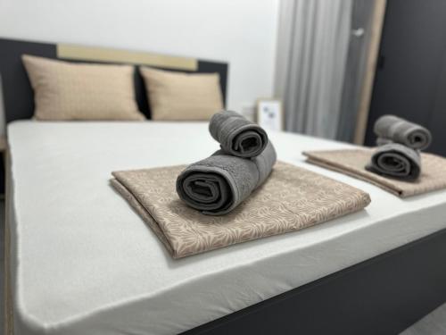 En eller flere senge i et værelse på Le bijou-Беломорски