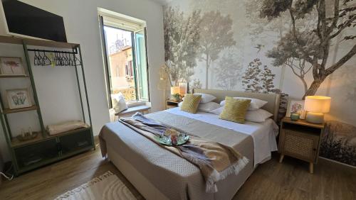 Postel nebo postele na pokoji v ubytování Finestra su Lago