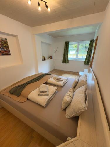 a large bedroom with two beds in a room at Traunapartment Altaussee in Altaussee