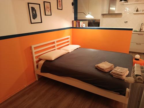 Кровать или кровати в номере Vaticano & Villa Pamphilj Studio