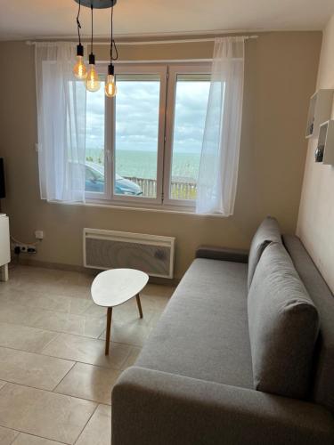 Χώρος καθιστικού στο Appartement vue mer