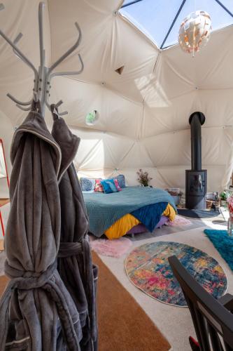 Krevet ili kreveti u jedinici u okviru objekta Lakeview Dome