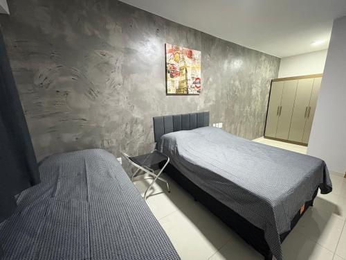 Postel nebo postele na pokoji v ubytování Apartamento Novo, Confortável, Lazer e Estacionamento