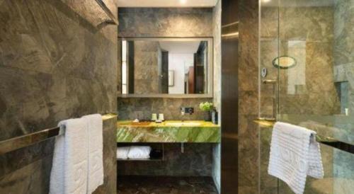 Koupelna v ubytování Rezen Hotel Pasonda Junyu