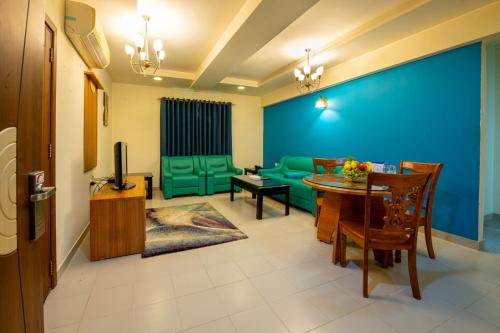 Χώρος καθιστικού στο Manaf Hotel Suites