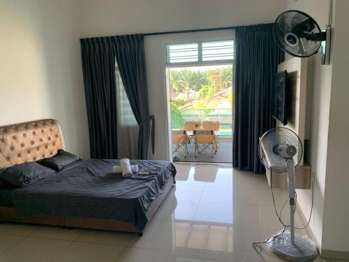 Χώρος καθιστικού στο Js Homestay