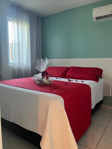 Postel nebo postele na pokoji v ubytování Flat com piscina privativa