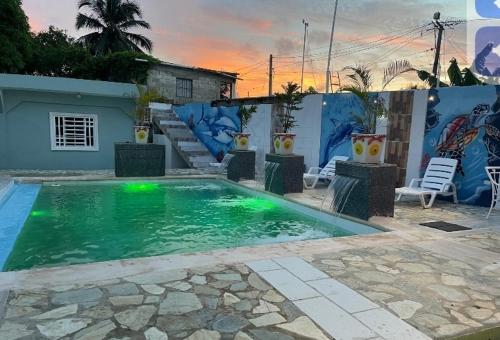 Bazén v ubytování Apartamento de recreación vista al mar nebo v jeho okolí