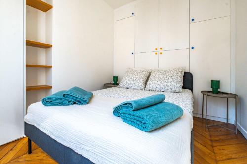 Posteľ alebo postele v izbe v ubytovaní 6 Guest Flat - Martyrs