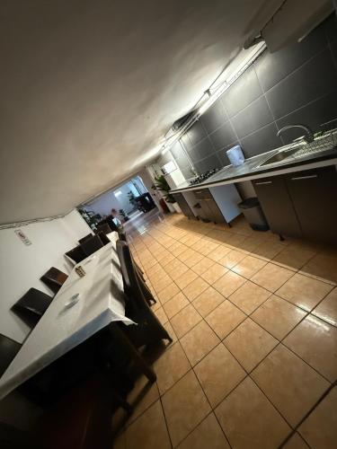 an overhead view of a kitchen with a sink at Casa Matei Costinești in Costinesti