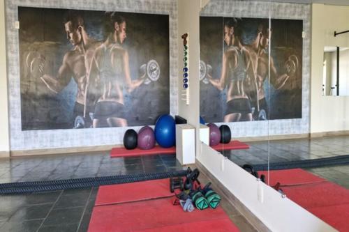 Γυμναστήριο ή/και όργανα γυμναστικής στο Piemonte Flat Apart Serra Negra