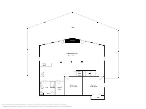 a floor plan of a house at Slip Away Chalet in McHenry