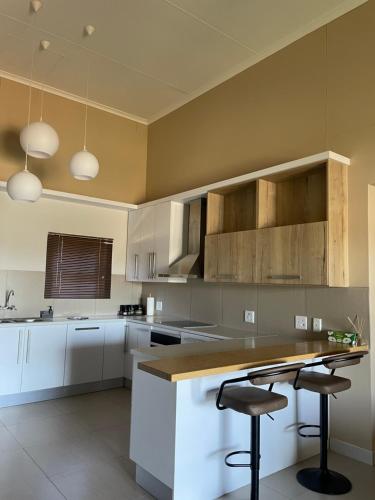 Cuisine ou kitchenette dans l'établissement The Oryx Luxury Apartment