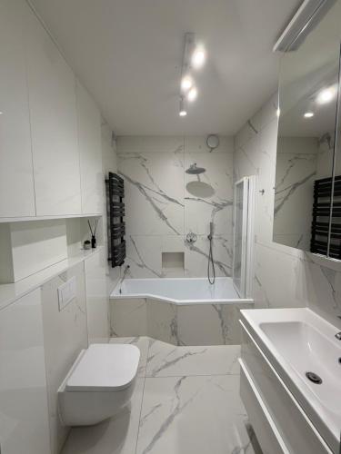 Koupelna v ubytování Miedziane ZALESIE - Noclegi Lubin